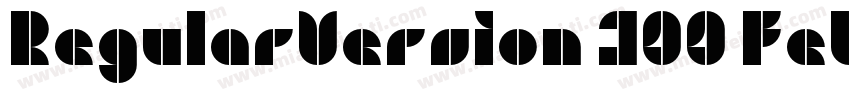 RegularVersion 100 February 4 20字体转换